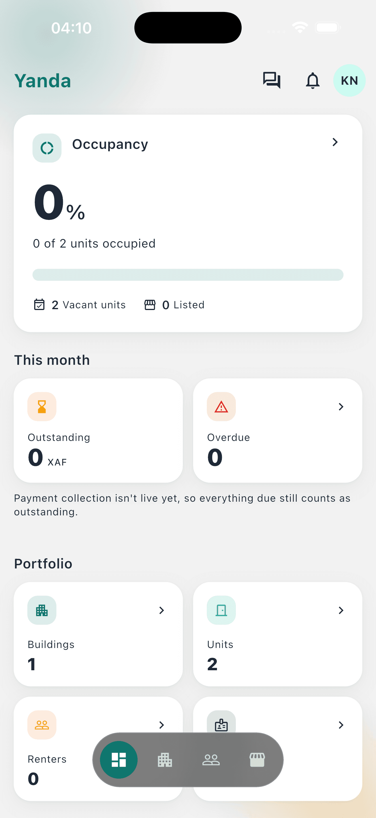 Yanda landlord dashboard